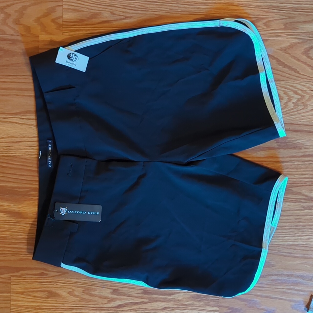 Oxford Golf, New, Edgewood Black Golf Shorts, 8